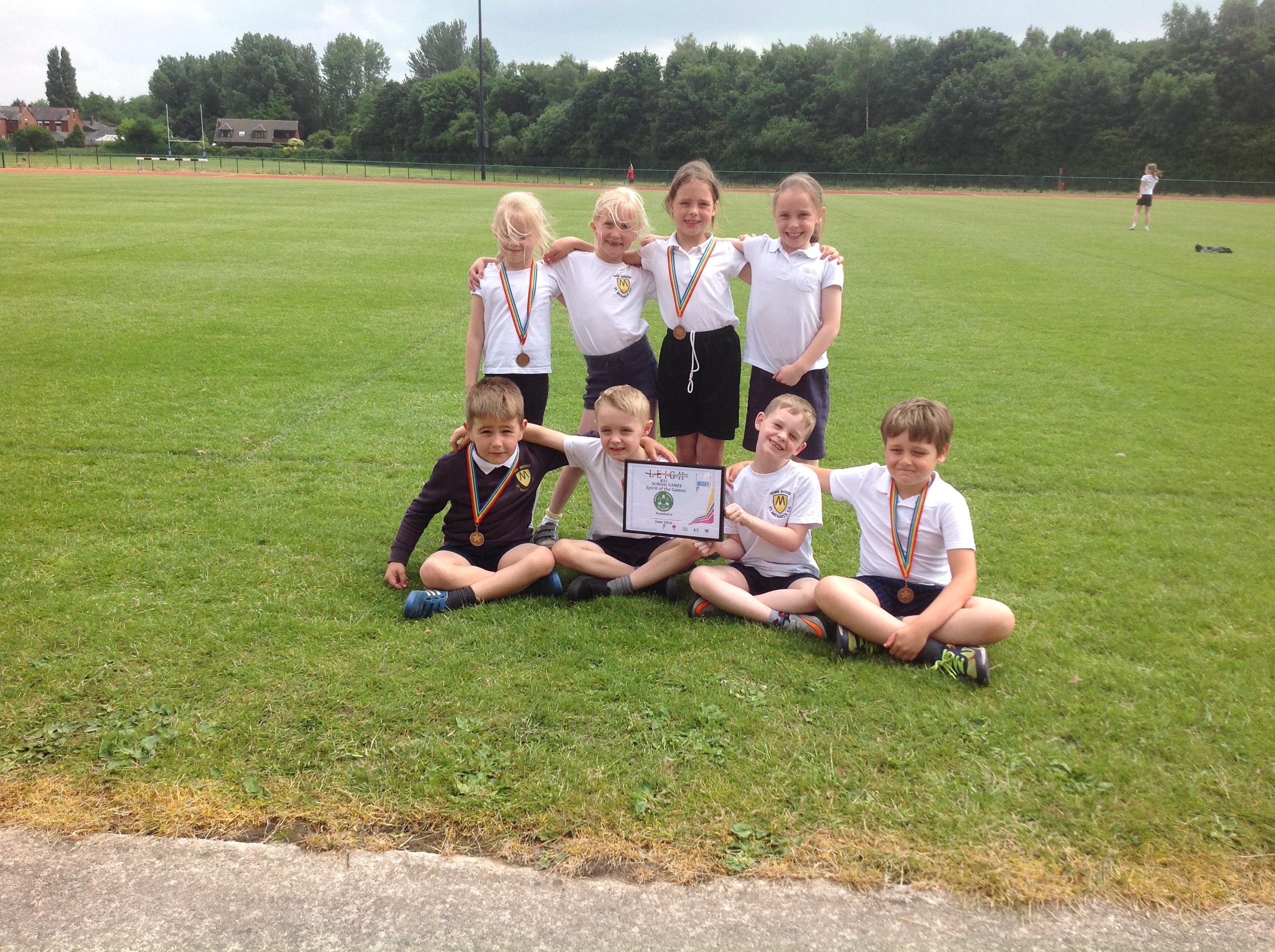 Leigh KS1 Games Fencing team who came 3rd! :) 